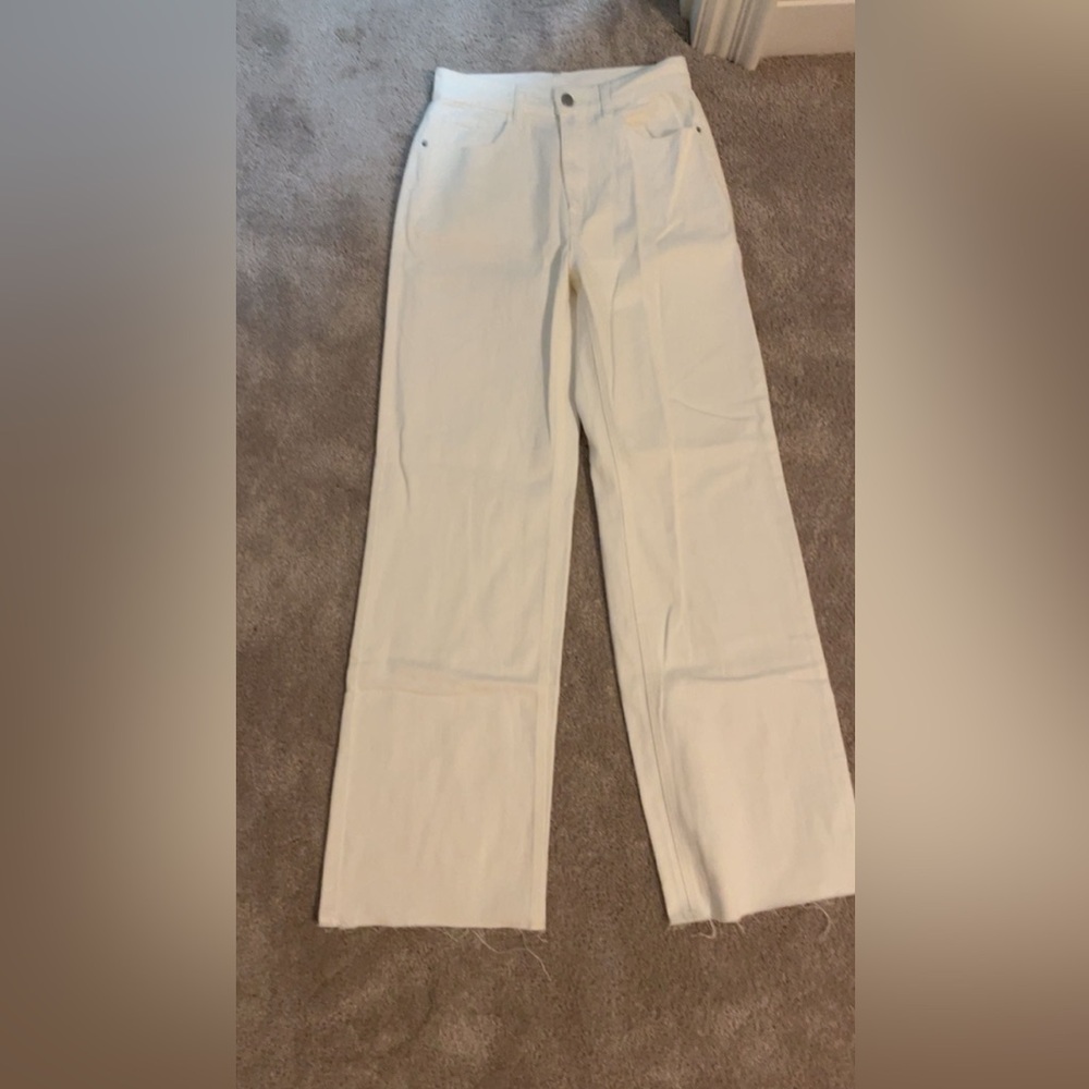 SHEIN Elegant White Jeans